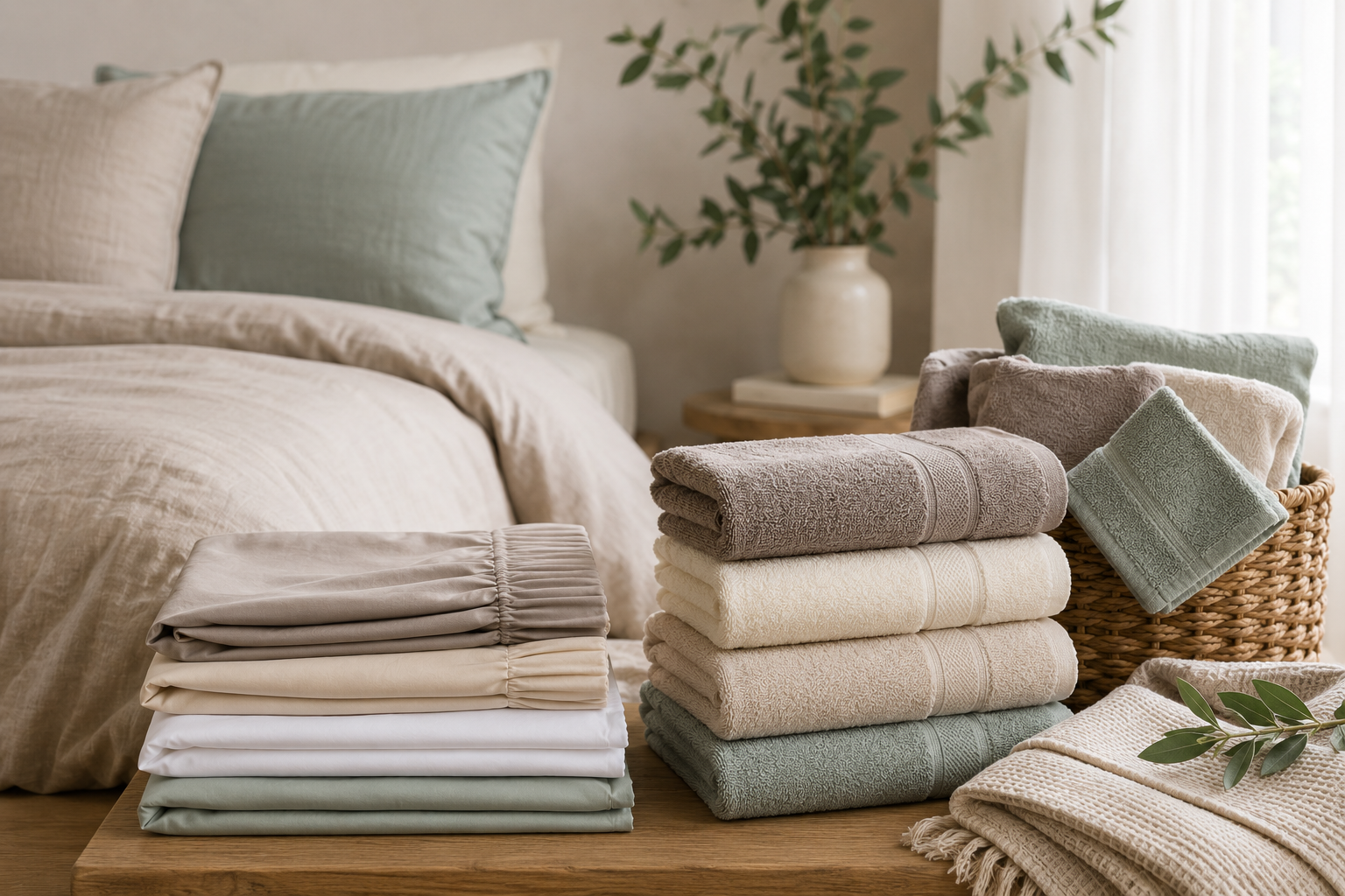Tendances 2026 du linge de maison : matières naturelles, couleurs apaisantes et vraie durabilité