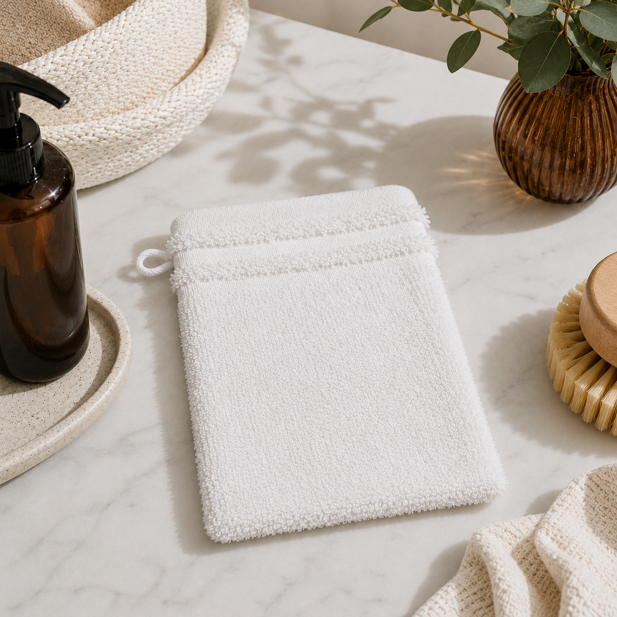 Gant de Toilette 100% Coton | 500g/m² | 8 Coloris | 16x21 cm JLB Home
