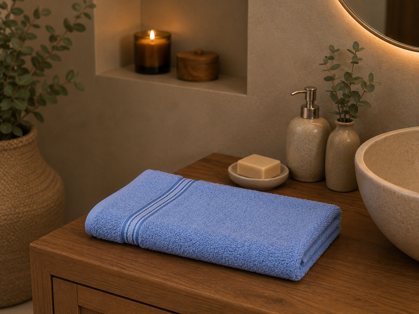 Serviette de Bain 50x100 cm — 100% Coton 500g/m² | Douce & Absorbante | JLB Home JLB Home