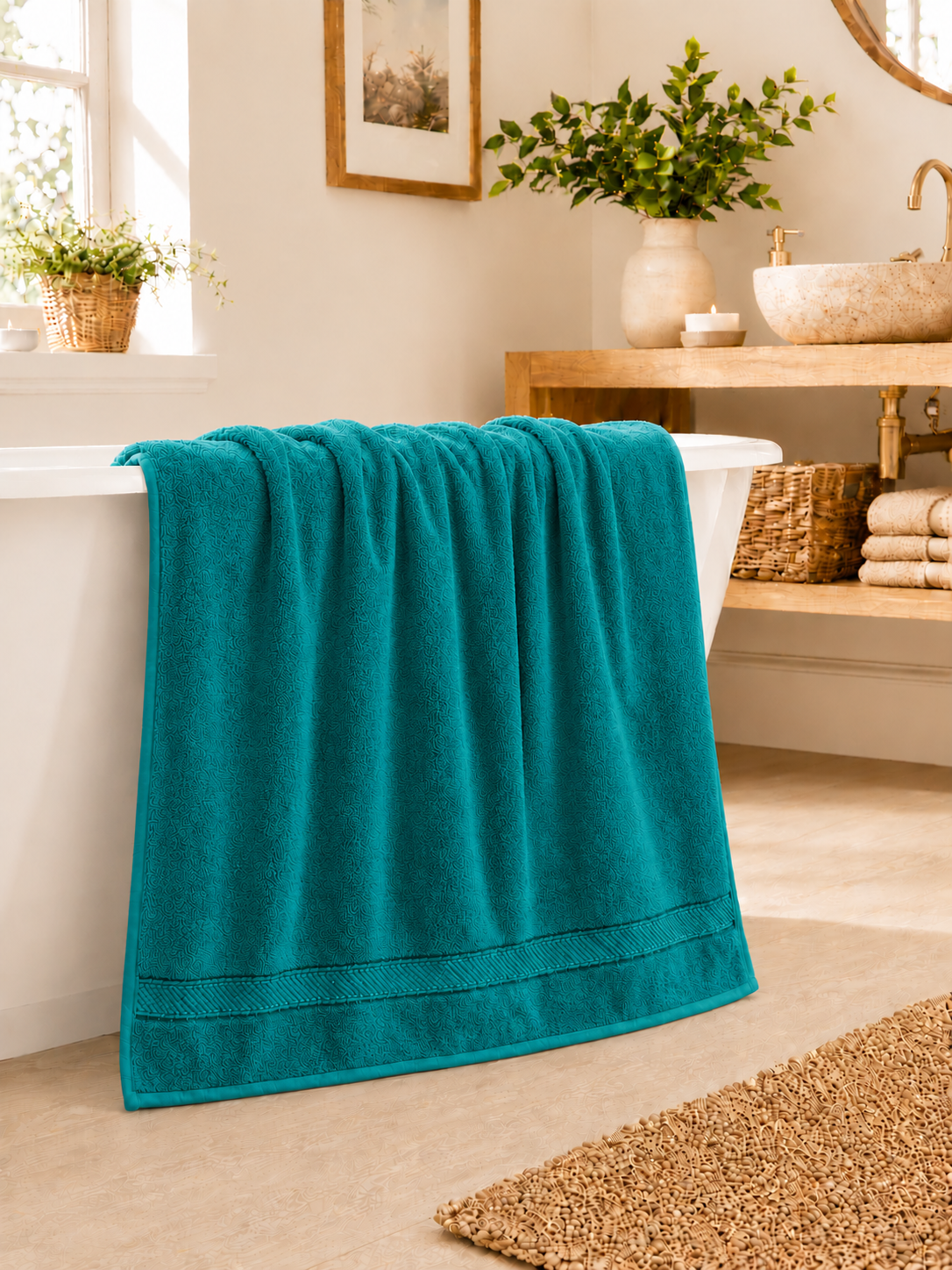 Serviette de Bain 100x150 cm | 100% Coton 500g/m² | Format Maxi | JLB Home JLB Home