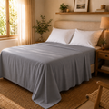 Drap Plat Percale 80 Fils | Toucher Frais & Soyeux | 4 Coloris | 3 Tailles JLB Home