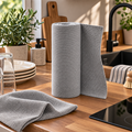 Rouleau de 12 torchons microfibre réutilisables 30x30 cm, JLBhome