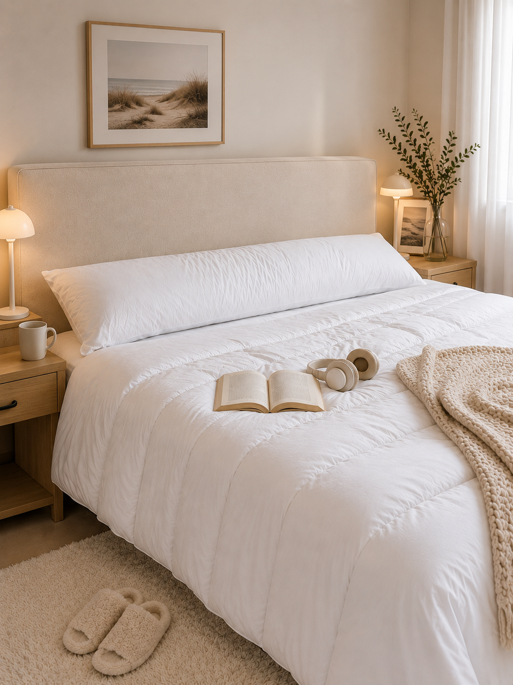 Traversin Alain de Vauban — Percale de Coton | Garnissage Fibres Vierges | JLB Home JLB Home
