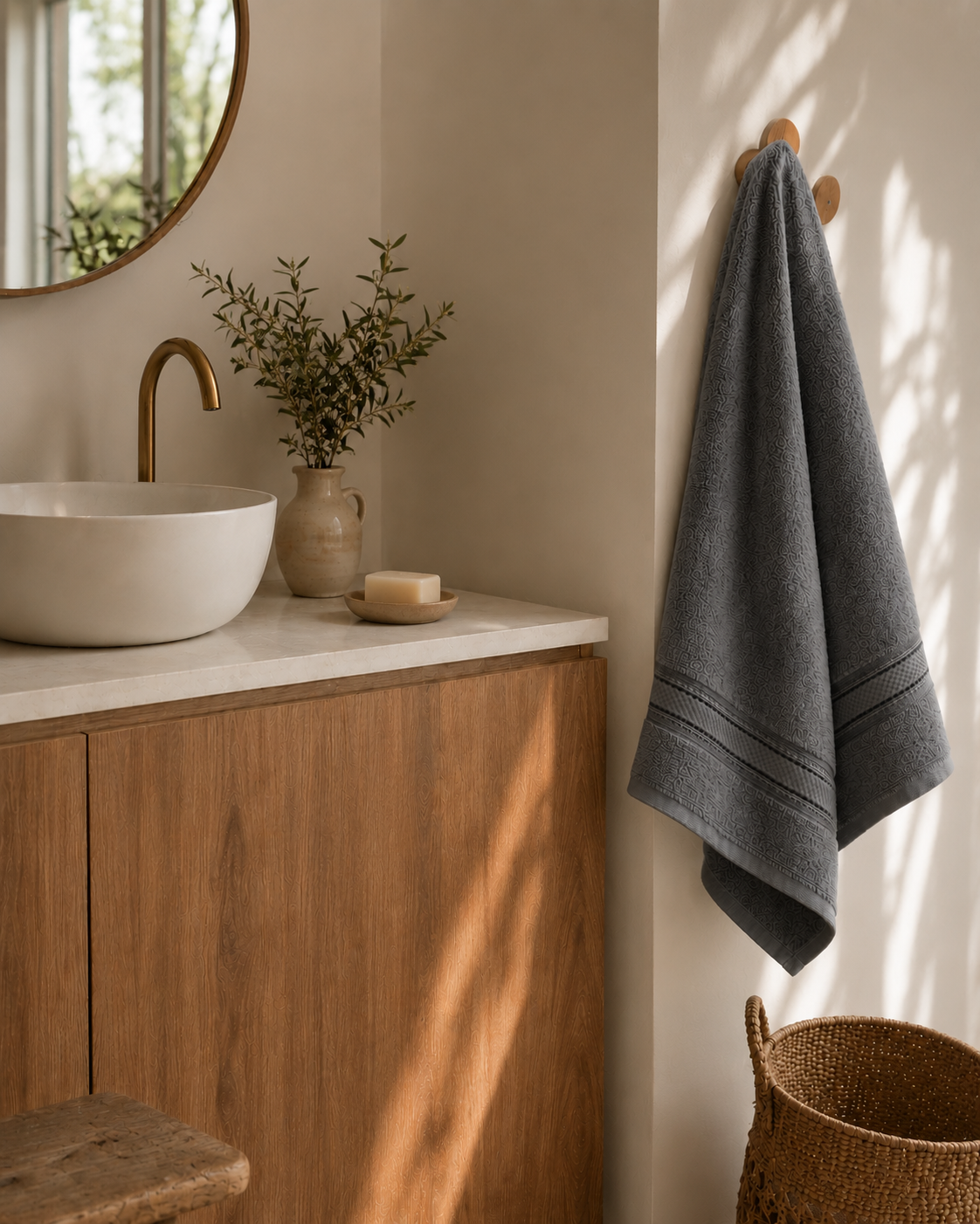 Serviette de Bain 70x140 cm — 100% Coton 500g/m² | Moelleuse & Absorbante | JLB Home JLB Home