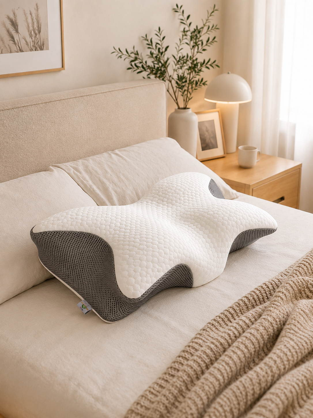 Oreiller Ergonomique à Mémoire de Forme | Zones Cervicales, Épaules & Bras | Housse Lavable | JLBhome JLB Home