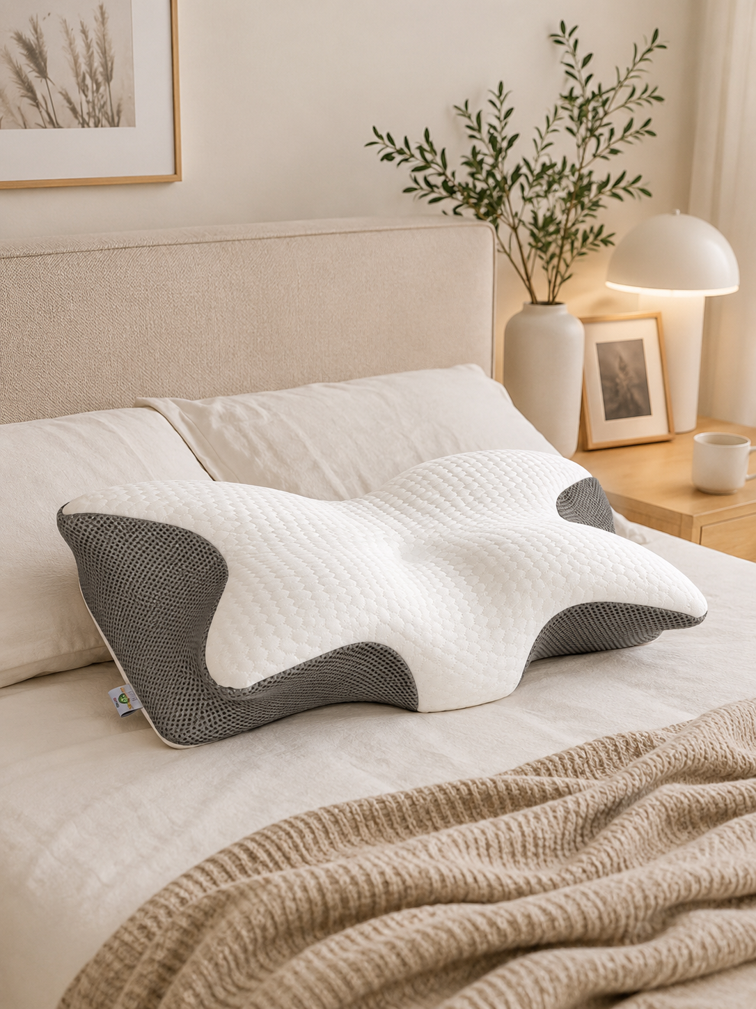 Oreiller Ergonomique à Mémoire de Forme | Zones Cervicales, Épaules & Bras | Housse Lavable | JLBhome JLB Home