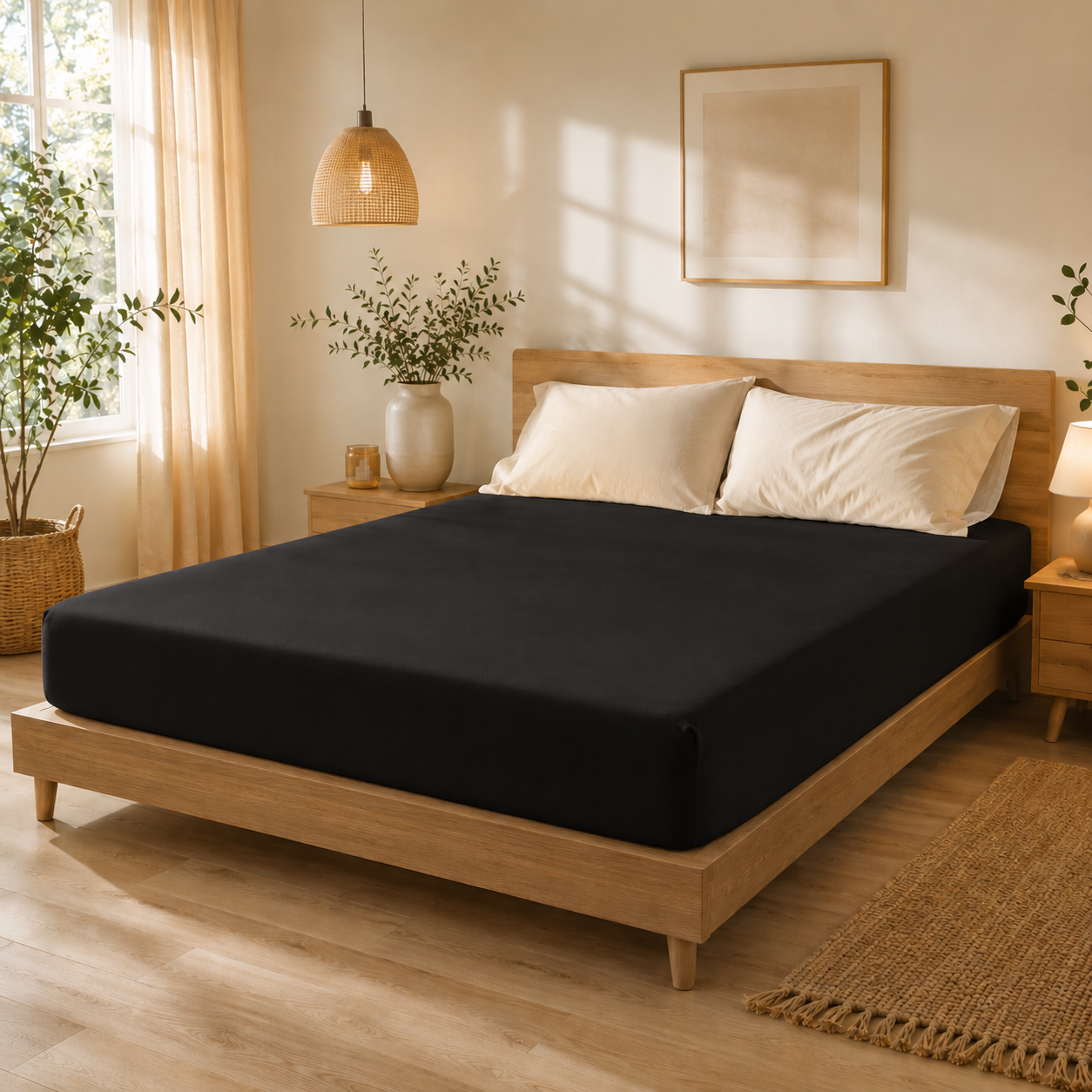 Drap Housse 100% Coton 57 Fils | Grand Bonnet 30 cm | OEKO-TEX® | 6 Coloris JLB Home