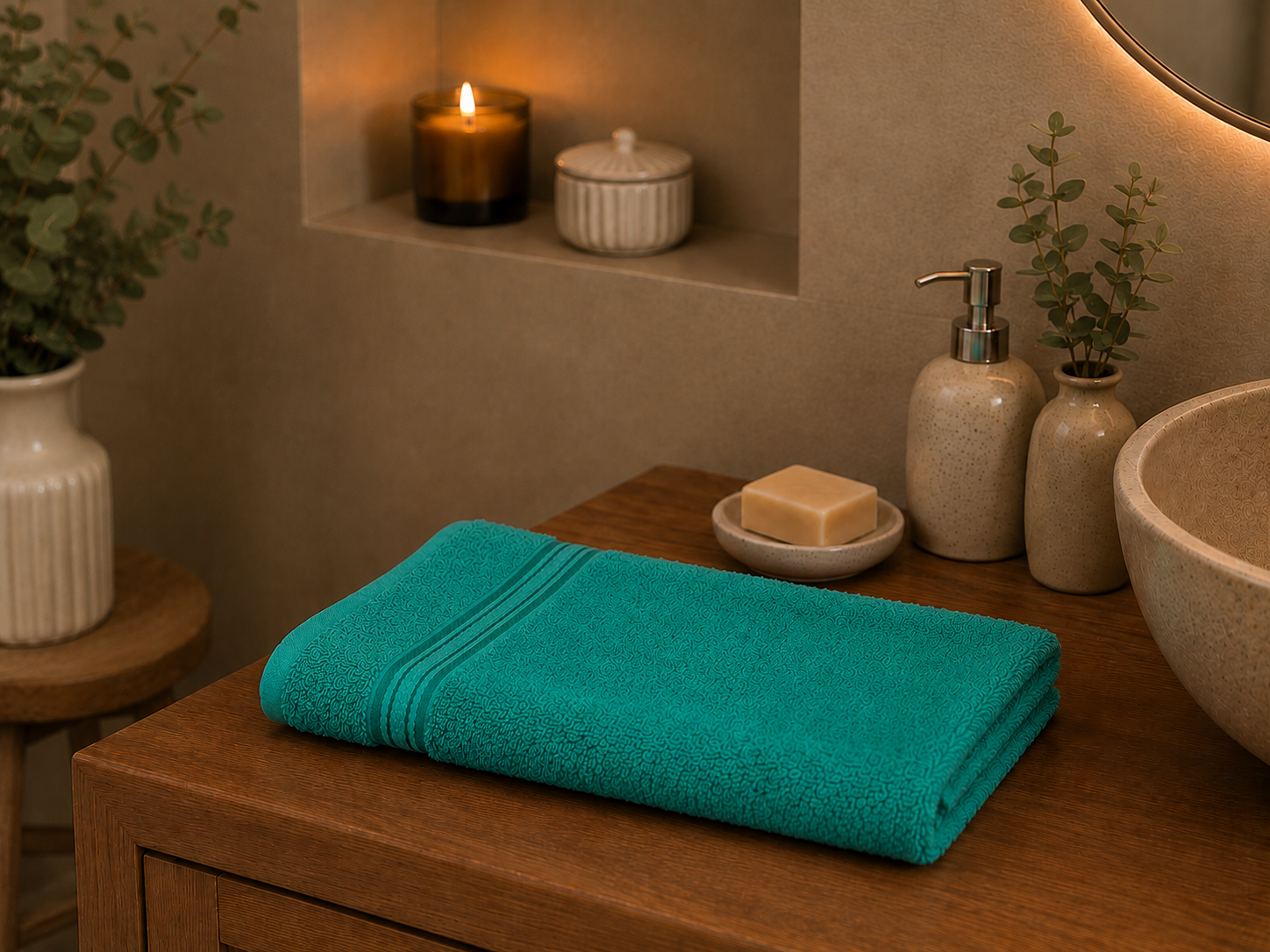 Serviette de Bain 50x100 cm — 100% Coton 500g/m² | Douce & Absorbante | JLB Home JLB Home