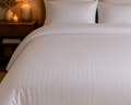Housse de Couette Coton & Bande Satin 80 Fils | Facile à Entretenir | 3 Tailles JLB Home