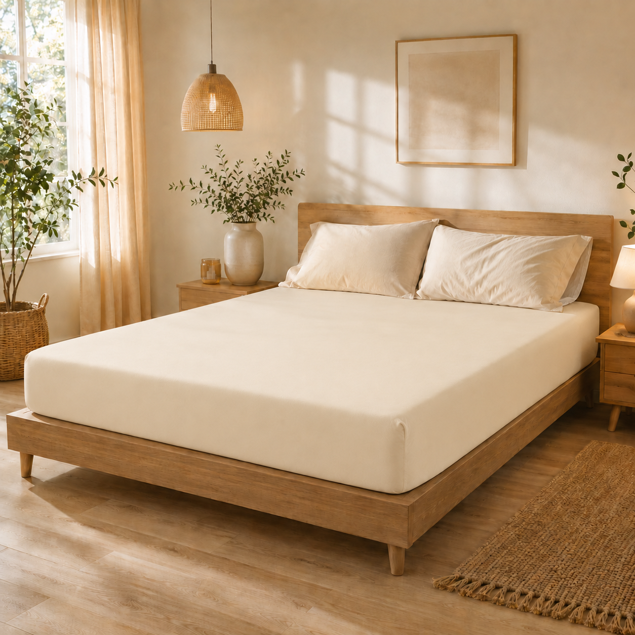 Drap Housse 100% Coton 57 Fils | Grand Bonnet 30 cm | OEKO-TEX® | 6 Coloris JLB Home