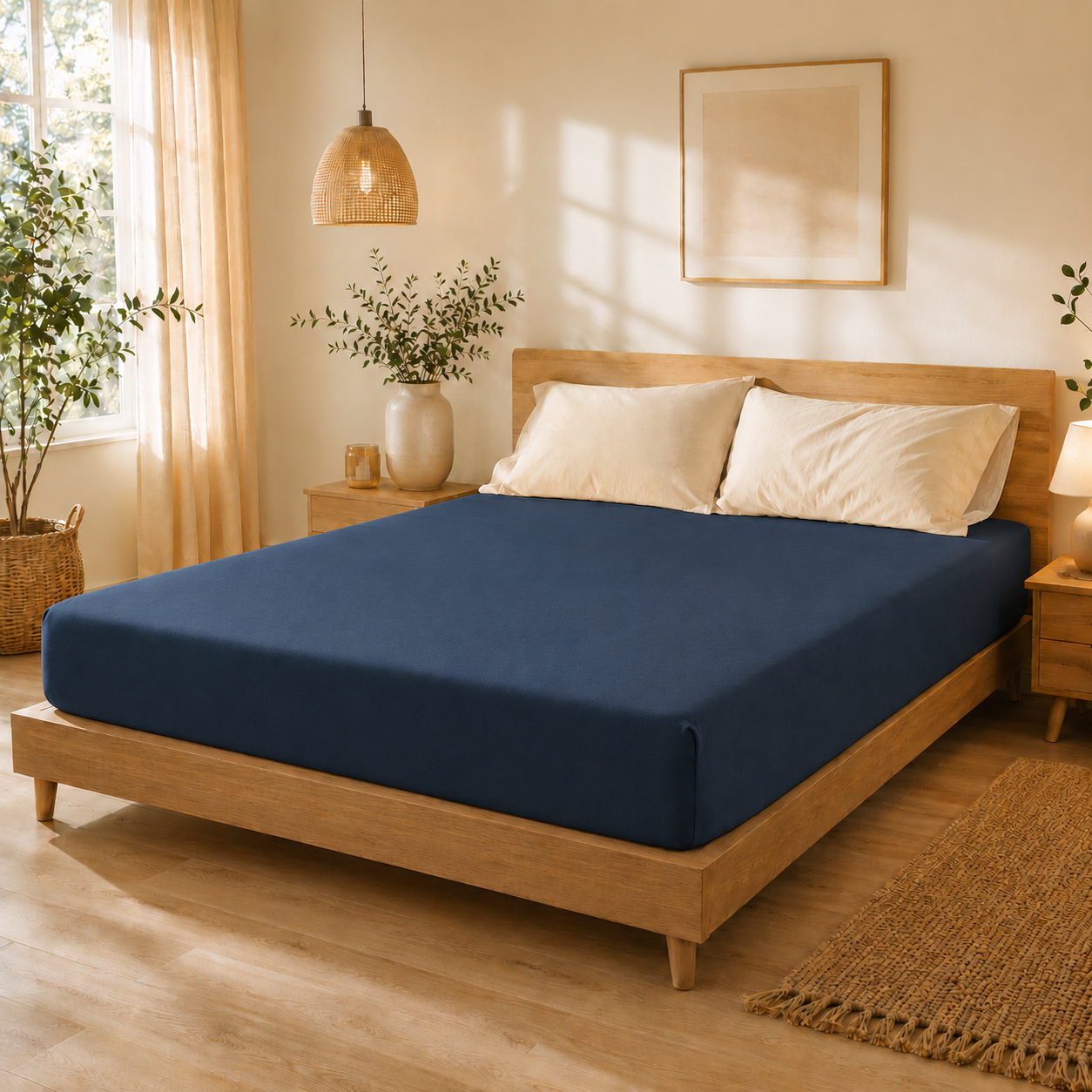 Drap Housse 100% Coton 57 Fils | Grand Bonnet 30 cm | OEKO-TEX® | 6 Coloris JLB Home