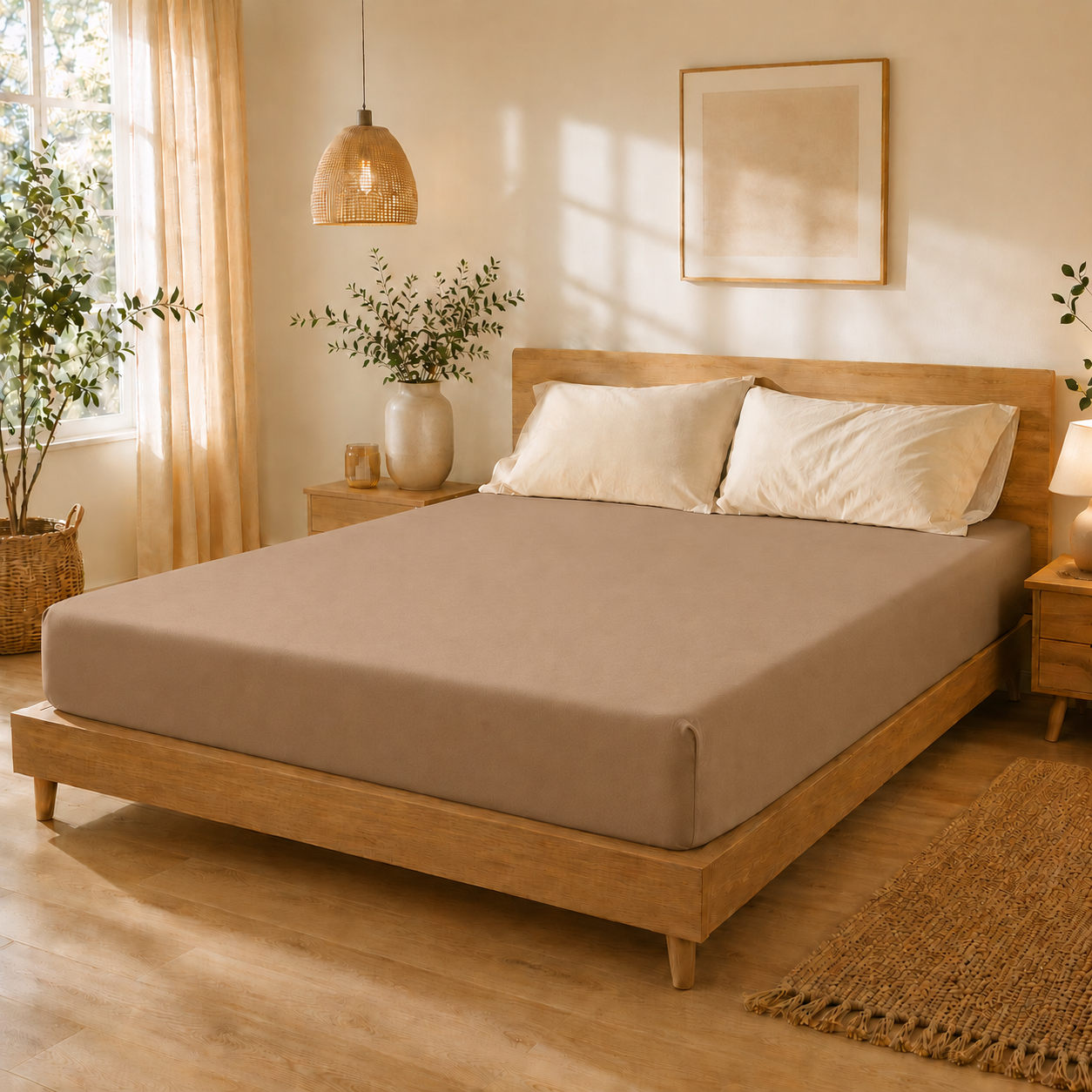 Drap Housse 100% Coton 57 Fils | Grand Bonnet 30 cm | OEKO-TEX® | 6 Coloris JLB Home