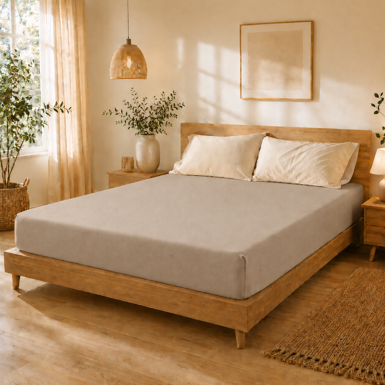 Drap Housse 100% Coton 57 Fils | Grand Bonnet 30 cm | OEKO-TEX® | 6 Coloris JLB Home