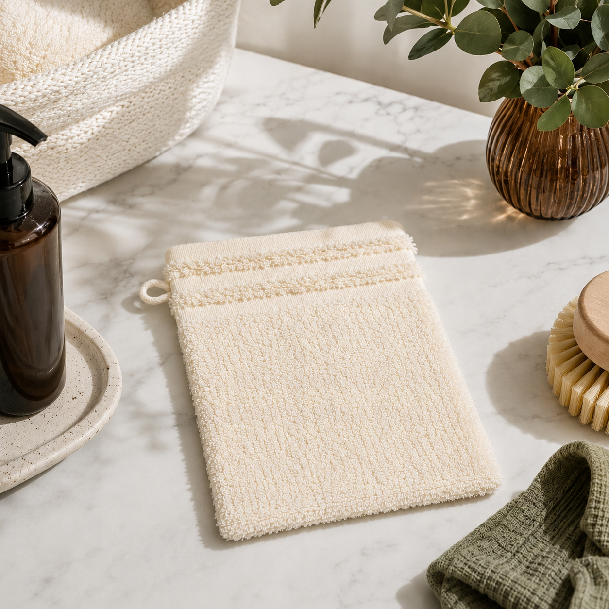 Gant de Toilette 100% Coton | 500g/m² | 8 Coloris | 16x21 cm JLB Home