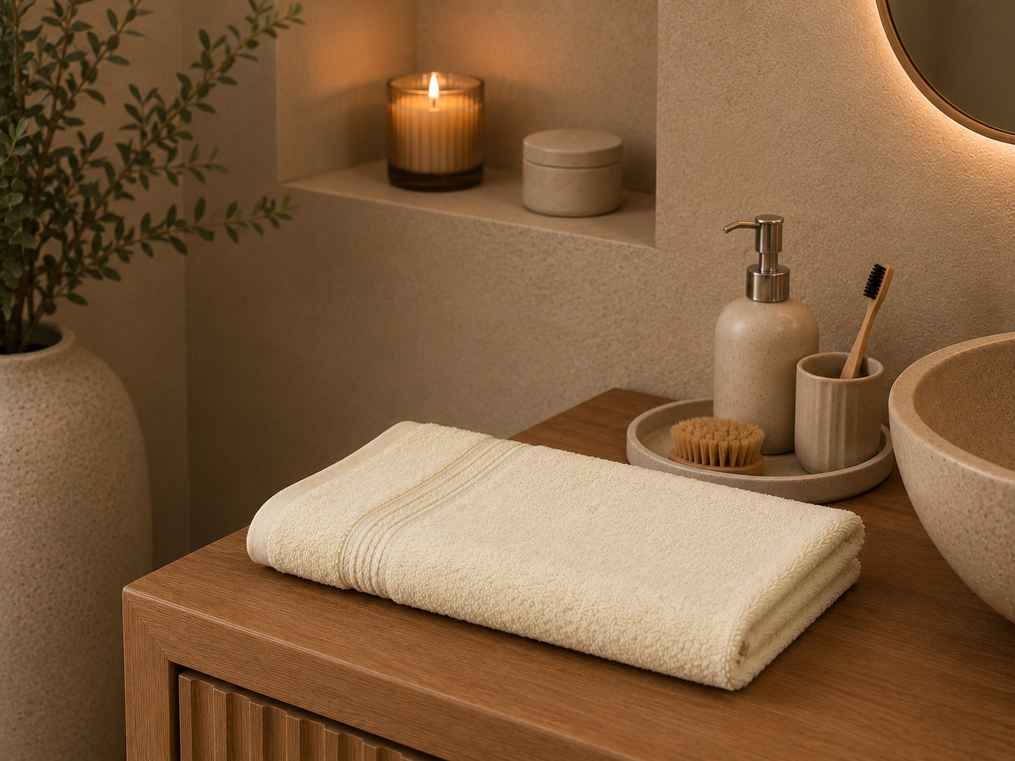 Serviette de Bain 50x100 cm — 100% Coton 500g/m² | Douce & Absorbante | JLB Home JLB Home