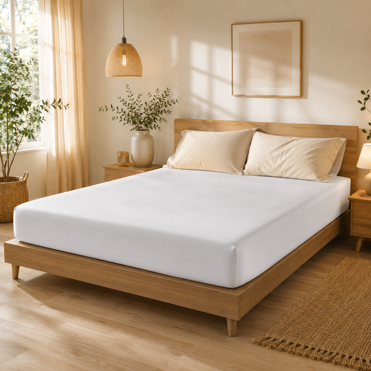 Drap Housse 100% Coton 57 Fils | Grand Bonnet 30 cm | OEKO-TEX® | 6 Coloris JLB Home