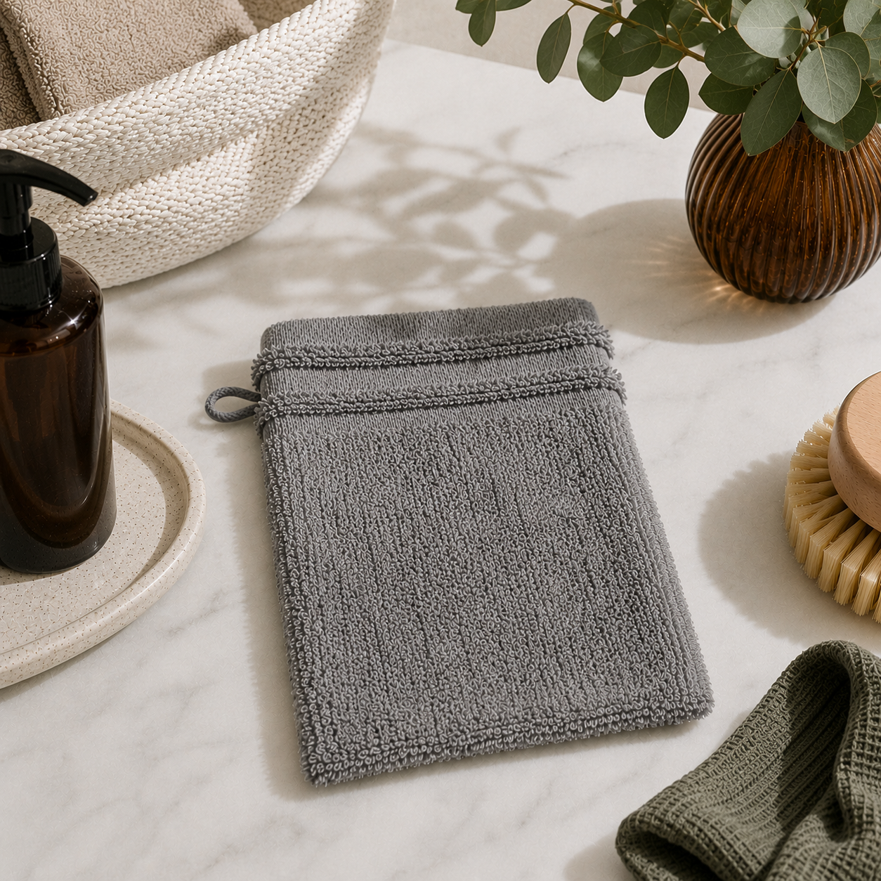 Gant de Toilette 100% Coton | 500g/m² | 8 Coloris | 16x21 cm JLB Home