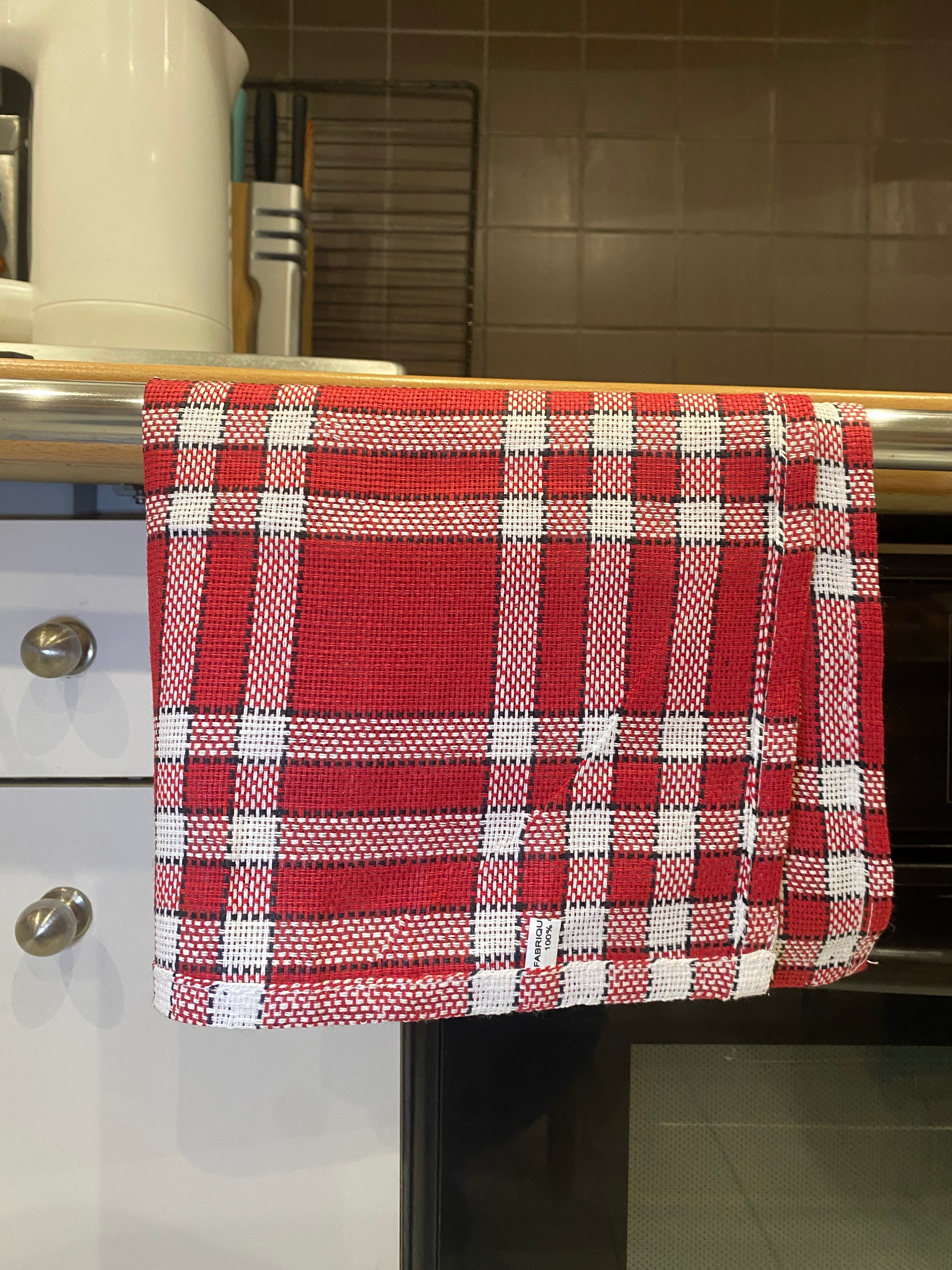 Lot de 12 torchons - 43x45 cm - Multi-couleurs (Bleu, Vert, Rouge) JLB Home