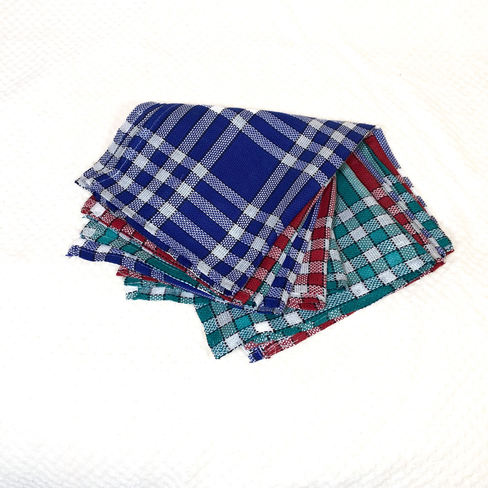 Lot de 12 torchons - 43x45 cm - Multi-couleurs (Bleu, Vert, Rouge) JLB Home