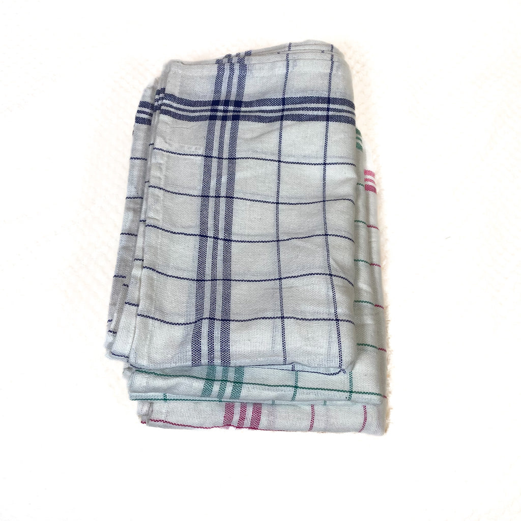 Lot de 12 torchons en coton - 55x80 cm - Multi-couleurs (Bleu, Vert, Rouge) JLB Home