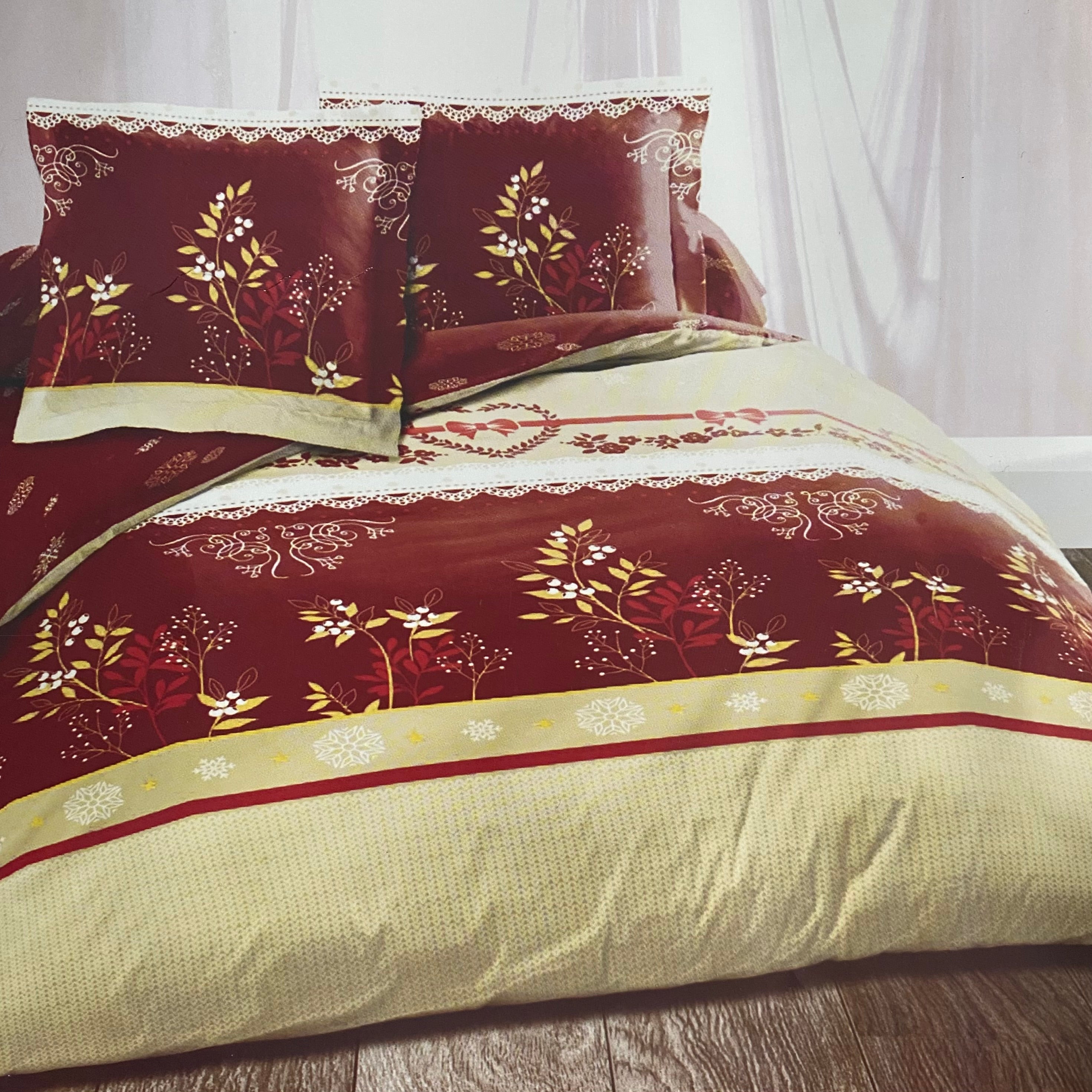 Parure de lit 4 pièces - Coton - COEUR DE SOLEIL JLB Home