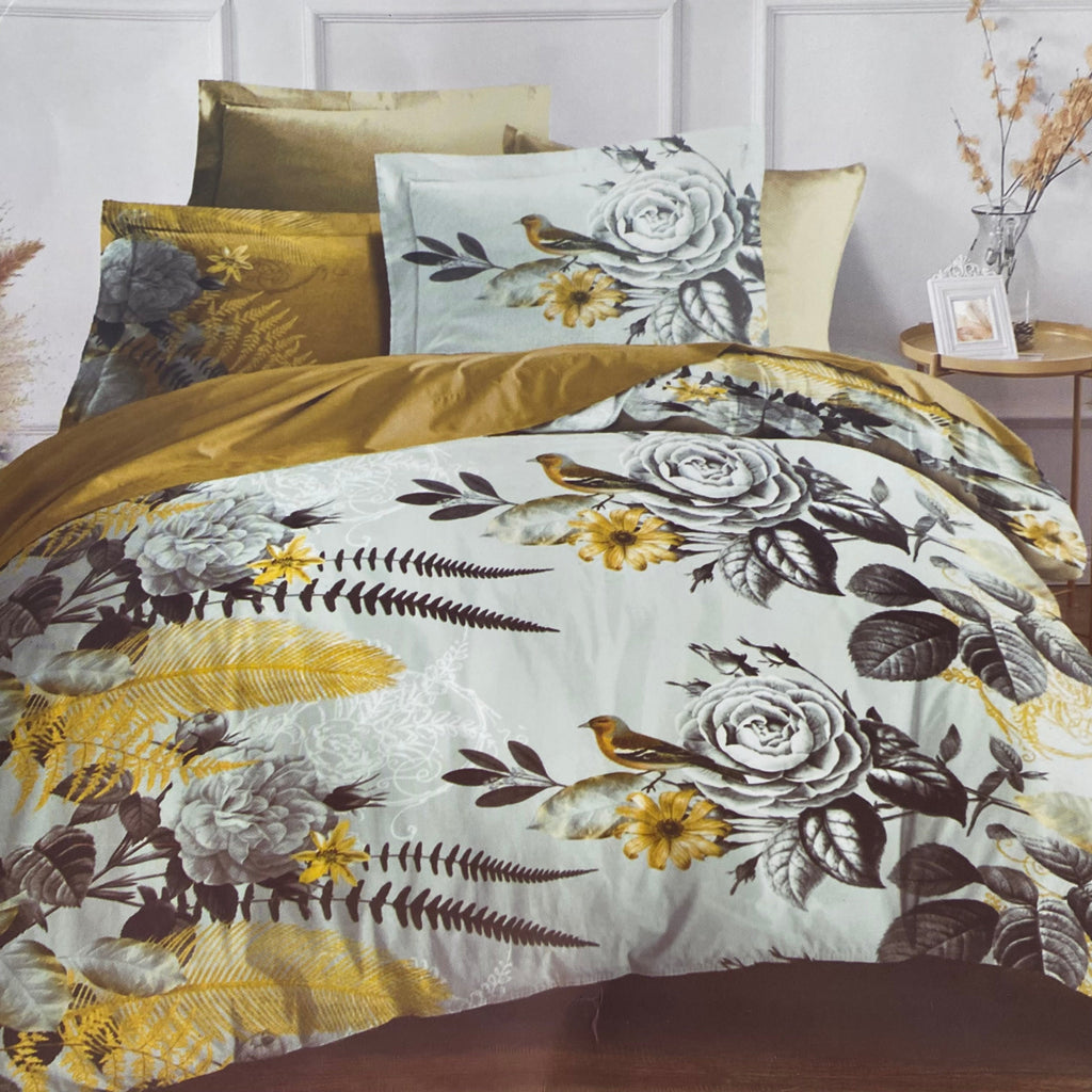 Housses de couette + 2 taies d’oreillers 65x65 - coton - JARDIN D'AURORE JLB Home