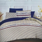 Housses de couette + 2 taies d’oreillers 65x65 - coton - BRISE MARINE JLB Home