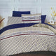 Parure de Lit 4 Pièces Coton | Brise Marine | Drap Housse + Drap Plat + 2 Taies | JLB Home