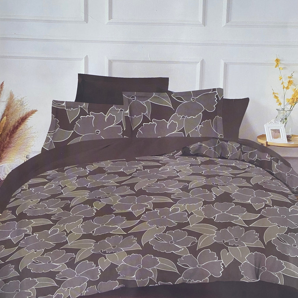 Housses de couette + 2 taies d’oreillers 65x65 - coton - NUIT FLORALE JLB Home