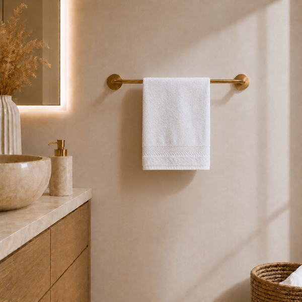 Serviette Invité 30x50 | 100% Coton | 500g/m² | Blanche JLB Home