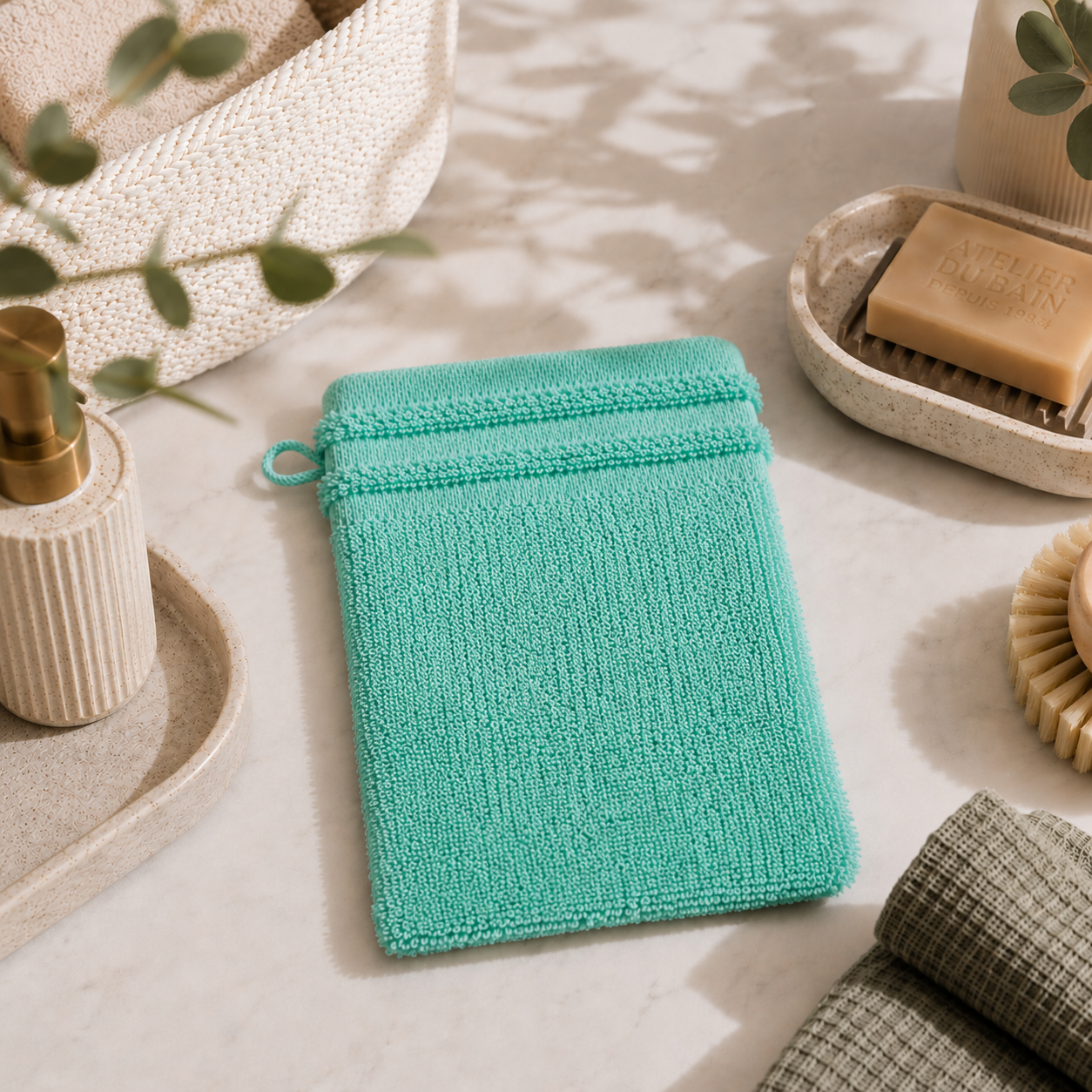 Gant de Toilette 100% Coton | 500g/m² | 8 Coloris | 16x21 cm JLB Home