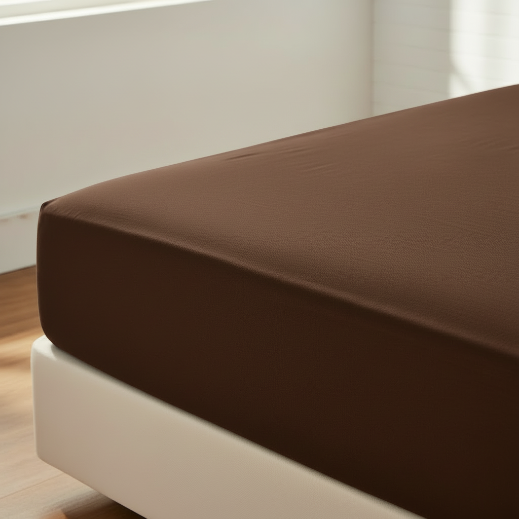 Drap housse Marron foncé