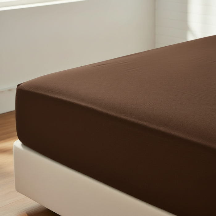 Drap housse Marron foncé