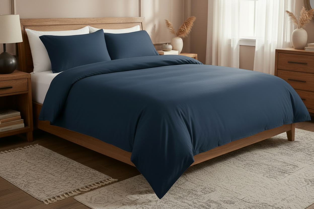Housse de couette marine - sans volant
